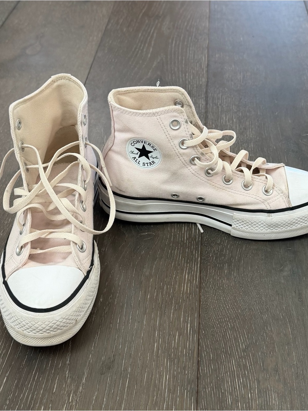 Converse Women’s High Top Sneakers - Pale Pink Canvas